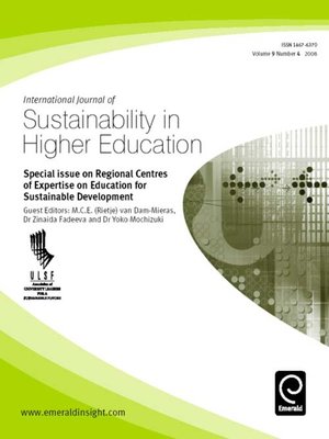 cover image of International Journal of Sustainability in Higher Education, Volume 9, Issue 4